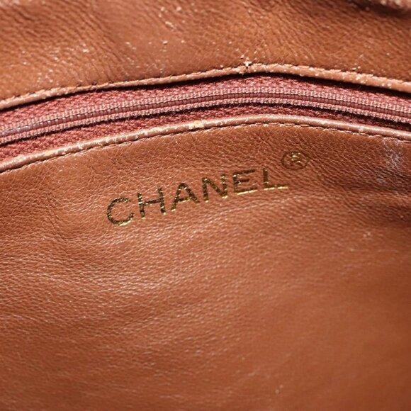 CHANEL Matelasse Chain Shoulder Bag Grained Calf Skin Brown Gold CC Auth PP534 - Picture 12 of 16